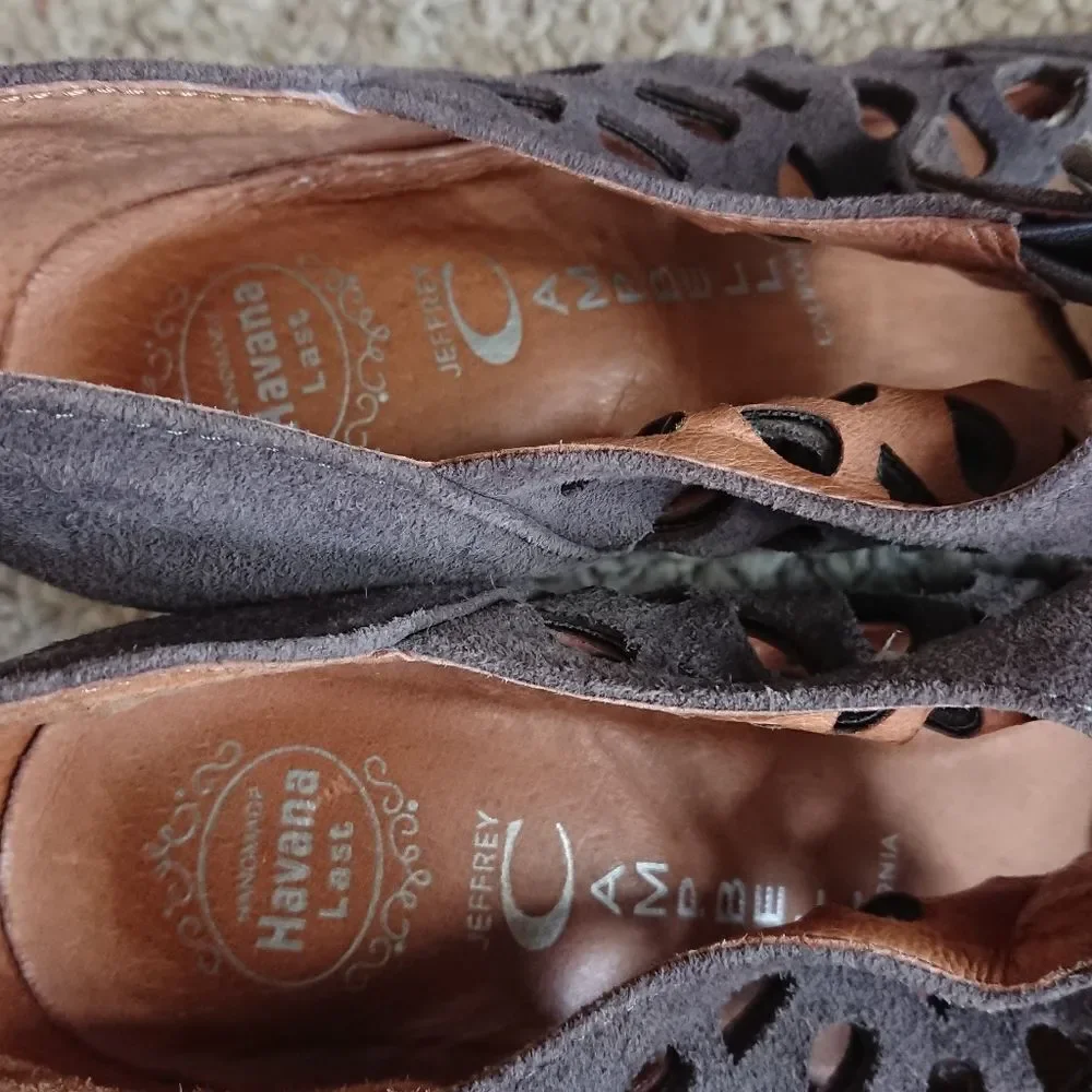Jeffrey Campbell Havana Last Suede Wedge size 6M